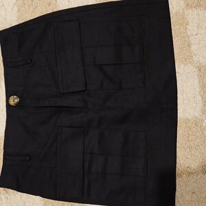 Zara Black Cargo Twill Mini Skirt